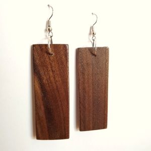 Walnut Rectangle Earrings